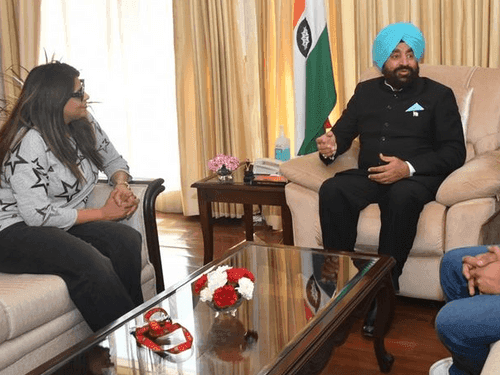 RJ Devangana Chauhan made courtesy call on Governor Gurmit Singh