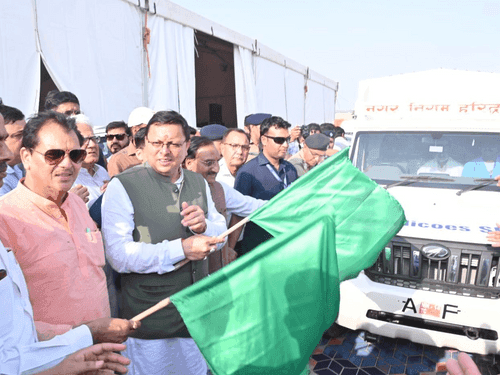 CM Dhami laid the foundation stone of various development schemes in Roshanabad