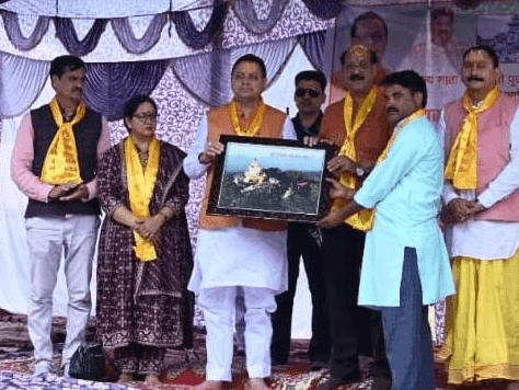 CM Dhami blessed by worshiping at Ghantakarna temple in Tehri