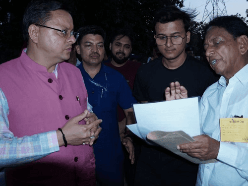 CM Dhami met the regional people in Champawat to know their problems