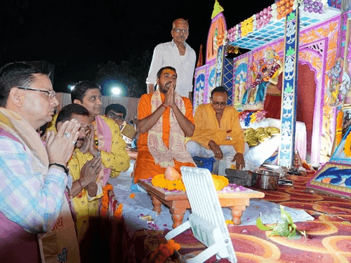 CM Dhami visited Khatu Shyam Darbar in Tanakpur