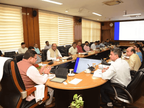 CM Dhami took the first review meeting of the implementation department
