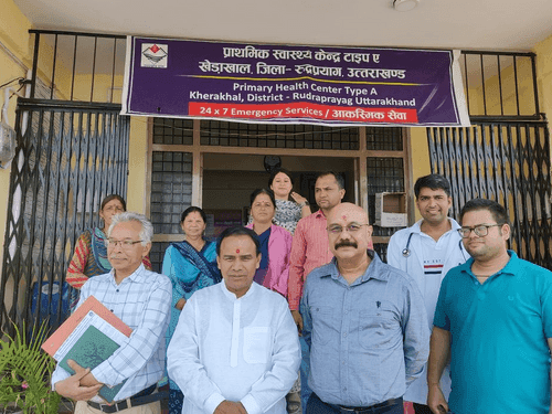 Health Minister Dr. Dhan Singh Rawat inspected Primary Health Center Khedakhal Rudraprayag