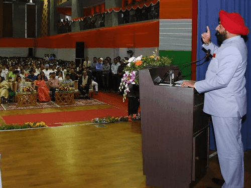 Governor Gurmit Singh released the music video of 'India Leads the World'