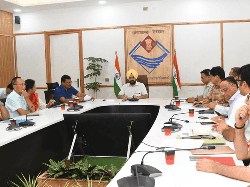 Chief Secretary Dr. S.S. Sandhu held a meeting regarding 'catch the rain' scheme