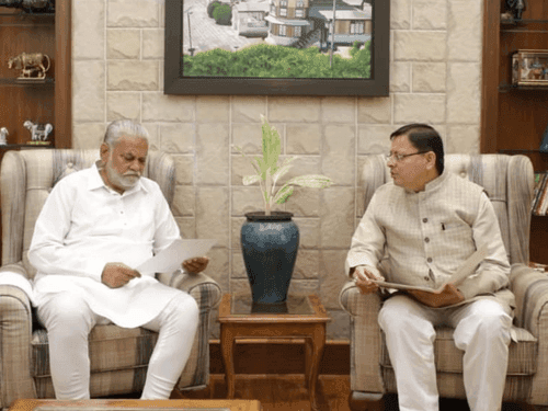 CM Dhami met Union Fisheries, Animal Husbandry and Dairy Minister Mr. Parushottam Rupala