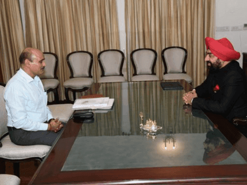 Director Jeevan Chandra Joshi met Governor Gurmit Singh